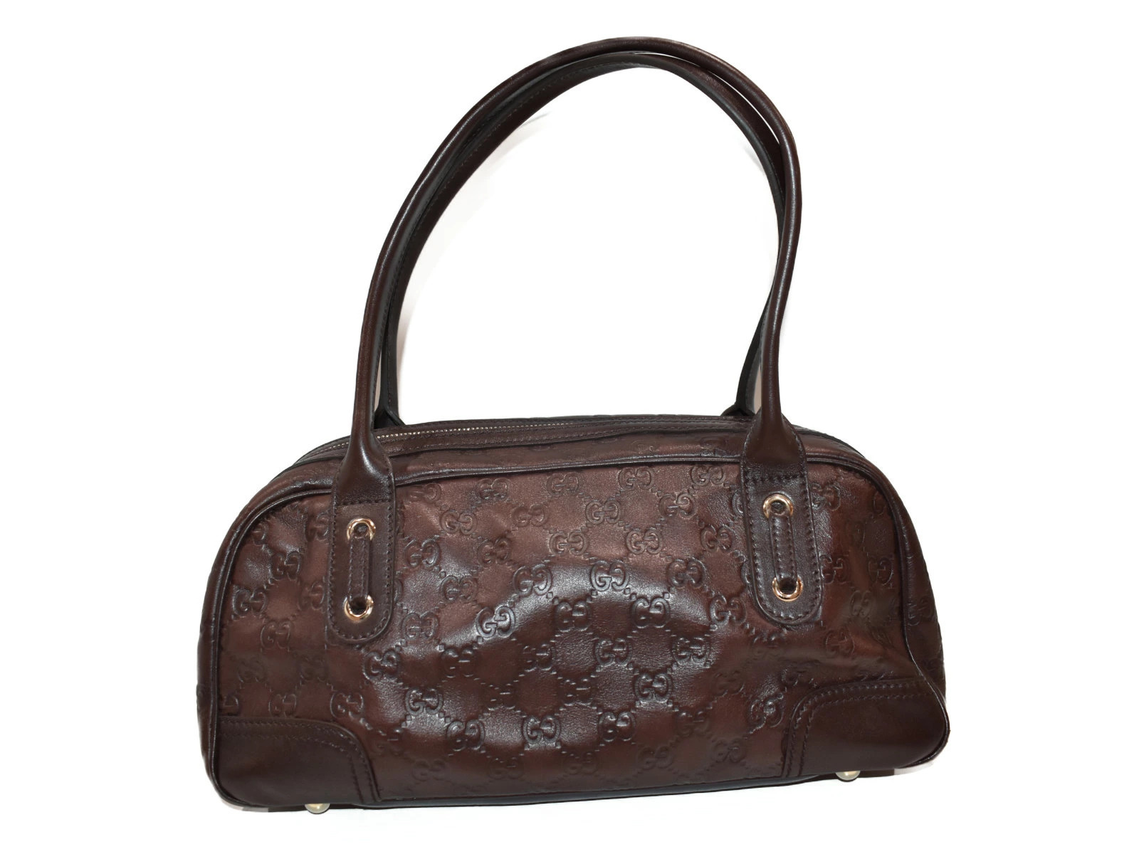 Gucci Rion Princy Leather Bag Shoulder Boston Brown